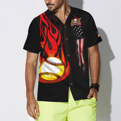 Flame Football Hawaiian Shirt - Hyperfavor