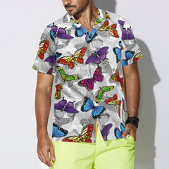Colorful Butterfly Hawaiian Shirt - Hyperfavor