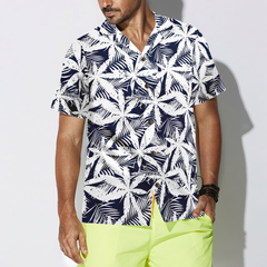 Tropical Palm Tree Cannabis Marijuana Hawaiian Shirt - Hyperfavor