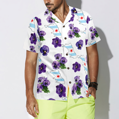 Chicago Proud Official Flower Hawaiian Shirt - Hyperfavor