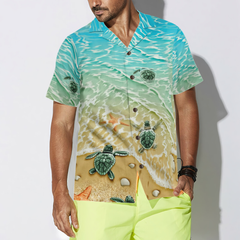 Baby Sea Turtles Hawaiian Shirt - Hyperfavor