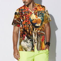 Chicken Family Farm Hawaiian Shirt - Hyperfavor