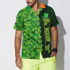 Personalized Shamrock Happy Saint Patrick's Day Irish Ireland Custom Hawaiian Shirt - Hyperfavor