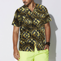 Binance Coin Golden Coin Hawaiian Shirt - Hyperfavor