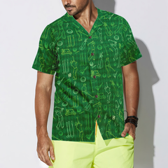 Various Golf Icons Pattern Hawaiian Shirt - Hyperfavor