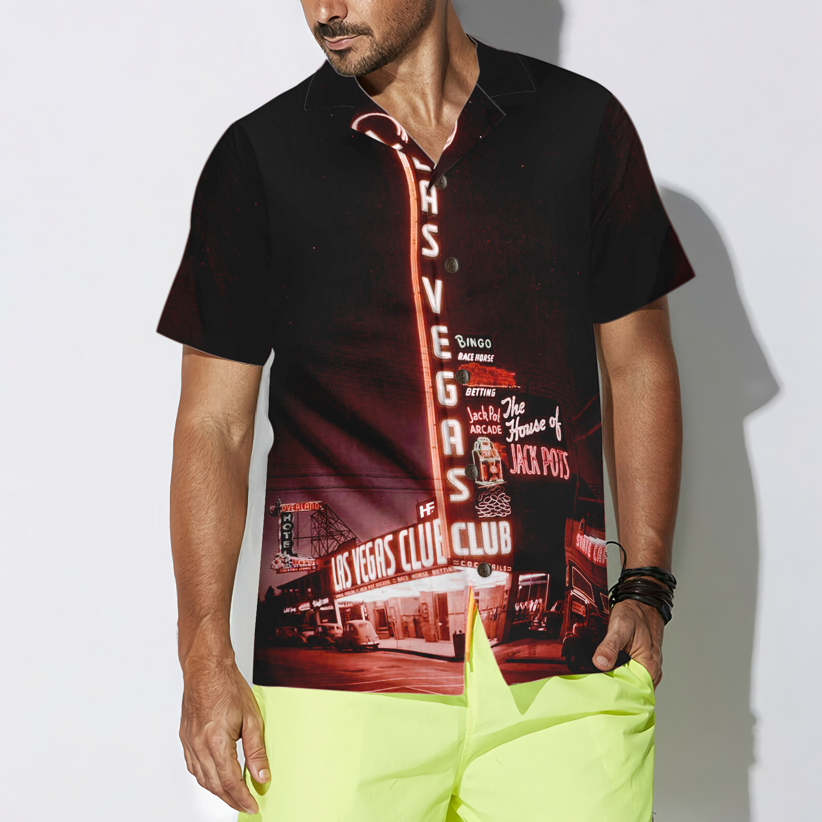 Las Vegas At Night Hawaiian Shirt - Hyperfavor