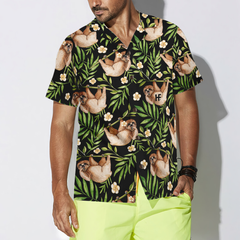 Lazy Sloths In Tropical Leaves Hawaiian Shirt - Hyperfavor