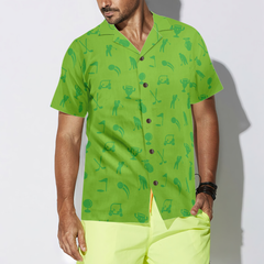 Golf Heartbeat Lifeline Hawaiian Shirt - Hyperfavor