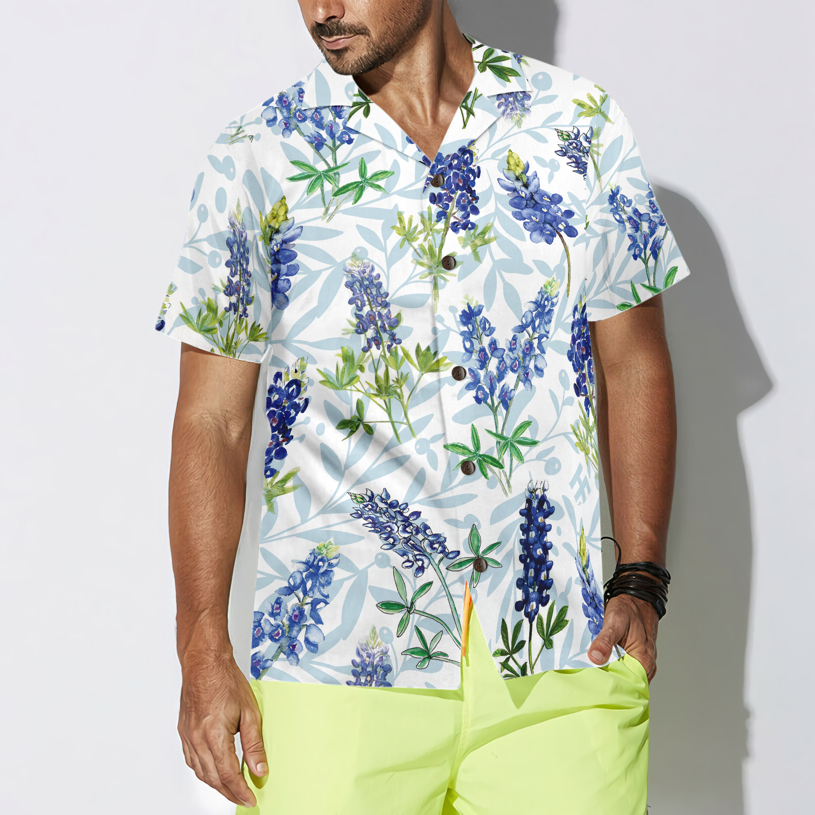 Chicago Bluebonnet Flag Hawaiian Shirt - Hyperfavor