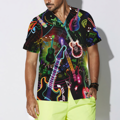 Colorful Guitars Hawaiian Shirt - Hyperfavor