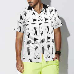 Golf Equipment Pattern Hawaiian Shirt - Hyperfavor