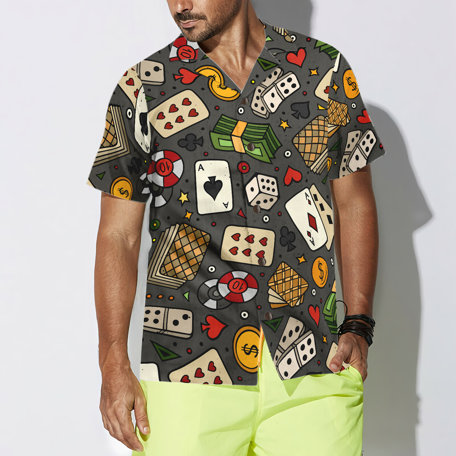 Poker Seamless Pattern 02 Hawaiian Shirt - Hyperfavor