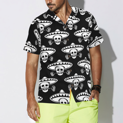 Mustache Skull Mexico Hawaiian Shirt - Hyperfavor