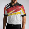 German Flag Short Sleeve Golf Polo Shirt, Black Wet Paint Golfing Polo Shirt, Best Golf Shirt For Men - Hyperfavor