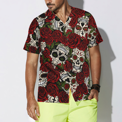 Rose Skull Mexico Hawaiian Shirt - Hyperfavor