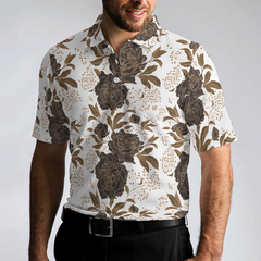 Vintage Peonies And Roses Seamless Pattern Polo Shirt, Vintage Rose Shirt Design For Adults, Best Roses Pattern Shirt - Hyperfavor