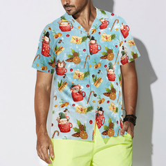 Hyperfavor Santa Christmas Pattern 2 Pattern Hawaiian shirt, Christmas Shirts Short Sleeve Button Down Shirt For Men And Women - Hyperfavor