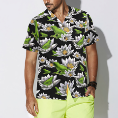 Frogs With Water Lilies Hawaiian Shirt - Hyperfavor