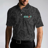 DILF Damn I Love Fishing Polo Shirt, Short Sleeve Black Fishing Shirt For Men - Hyperfavor