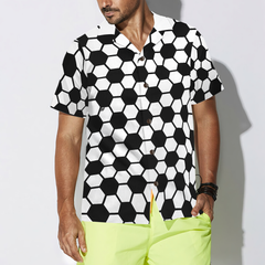 Soccer Ball Pattern Hawaiian Shirt - Hyperfavor