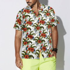 Vintage Macaw Parrot Island Hawaiian Shirt - Hyperfavor