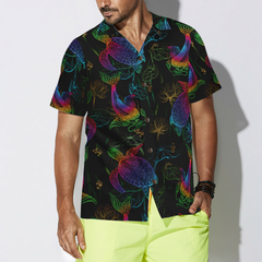 Koi, Lotus And Turtle Hawaiian Shirt - Hyperfavor
