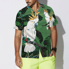 Tropical Cockatoo Parrot Hawaiian Shirt - Hyperfavor
