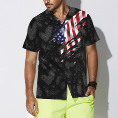 Hyperfavor Christmas Hawaiian Shirts, Chritmas USA Flag Pattern Shirt Short Sleeve, Christmas Shirt Idea Gift For Men And Women - Hyperfavor