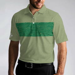 Hit 'Em Long & Straight Golf Course Pattern Polo Shirt, Elegant Golf Shirt For Men, Cool Gift For Golfers - Hyperfavor