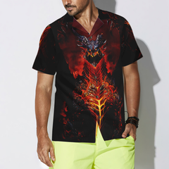 Volcanic Dragon Chest Hawaiian Shirt - Hyperfavor