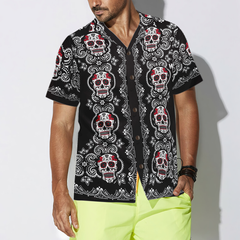 Sugar Skull Hawaiian Shirt - Hyperfavor