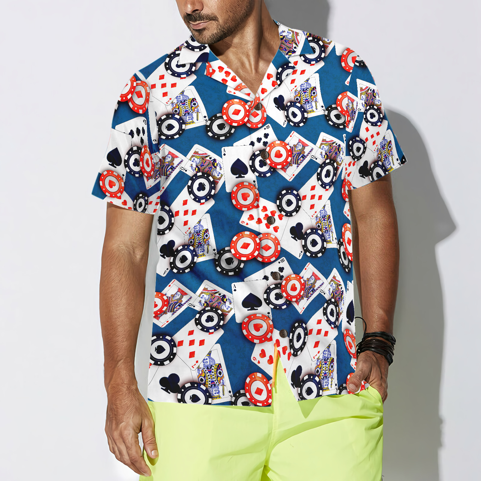 Poker Seamless Pattern 03 Hawaiian Shirt - Hyperfavor