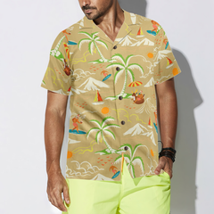 Hyperfavor Christmas Hawaiian Shirts, Santa Beach Summer Pattern 4 Shirt Short Sleeve, Christmas Shirt Idea Gift For Men and Women - Hyperfavor