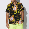 Hockey Tropical Black &amp; Yellow Hawaiian Shirt - Hyperfavor