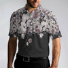 Pink And Purple Roses Polo Shirt, Roses Seamless Pattern Polo Shirt, Best Rose Themed Shirt For Adults - Hyperfavor