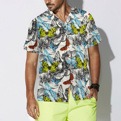 Flying Butterflies Shirt For Men Hawaiian Shirt - Hyperfavor