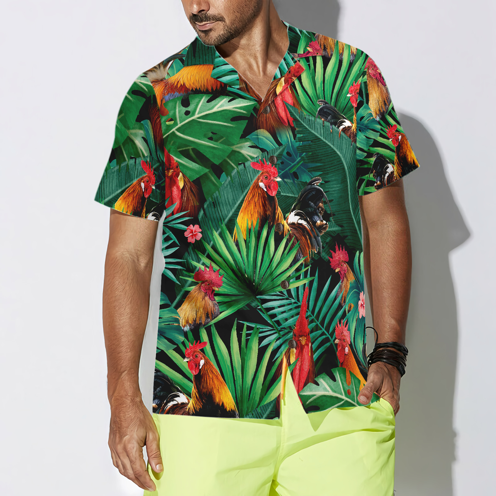 Rooster V2 Hawaiian Shirt - Hyperfavor