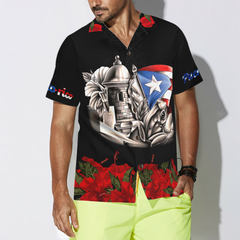 Puerto Rico Manga Flower Hawaiian Shirts - Hyperfavor