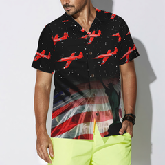 Fourth Of July Aircraft Hawaiian Shirt - Hyperfavor