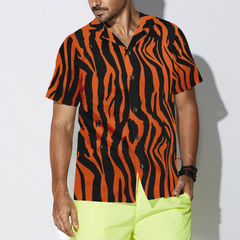 Tiger And Zebra Strip Hawaiian Shirt - Hyperfavor