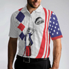 Your Hole Is My Goal Golf American Flag Polo Shirt, Golf Texture Argyle Pattern USA Flag Polo Shirt, Best Golf Shirt For Men - Hyperfavor