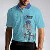 Riders Never Stop Skull Short Sleeve Polo Shirt, Blue Skeleton Cyclist Polo Shirt, Best Cycling Shirt For Men - Hyperfavor