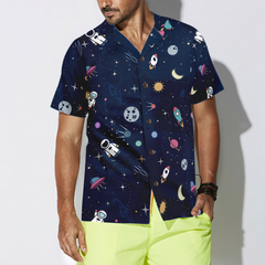 Outer Space Hawaiian Shirt - Hyperfavor