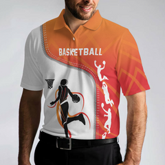 Basketball Life Polo Shirt, White Basketball Themed Shirt For Adults, Best Shirt For Basketball Players - Hyperfavor