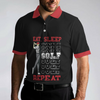 Eat Sleep Golf Repeat Polo Shirt, Short Sleeve Sporty Golfing Polo Shirt, Best Golf Shirt For Men - Hyperfavor