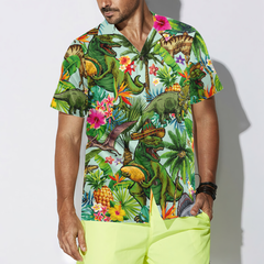 Tropical Dinosaur Hawaiian Shirt - Hyperfavor