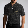 Bowling Pattern And Golden Polo Shirt, Bowling Ball Background Polo Shirt, Best Bowling Shirt For Men - Hyperfavor