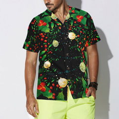 Hyperfavor Christmas Tree Pattern Hawaiian shirt, Christmas Shirts Short Sleeve Button Down Shirt For Men And Women - Hyperfavor