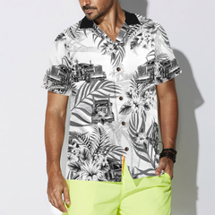 Personalized Name Trucker Truck Driver Ver Black Custom Hawaiian Shirt - Hyperfavor
