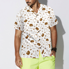 Dog Bone And Bowl Seamless Hawaiian Shirt - Hyperfavor